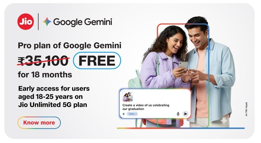 How to Get Gemini Advanced + 2TB Google One Storage Free with Jio